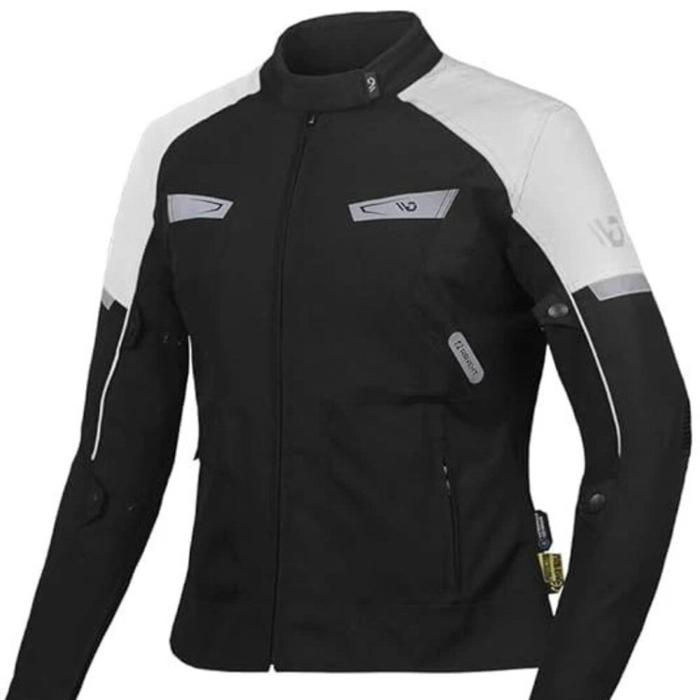 WD Florida CE Armored Motorcycle Jacket – Black/Silver –XS